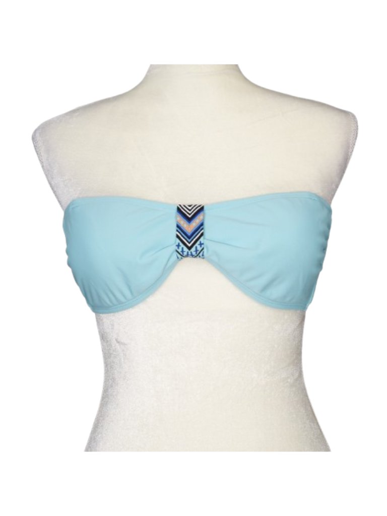 Candie's Light Blue Bandeau Swim Top - M. Nwt. Nylon/Spandex Blend